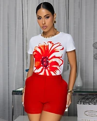 Serafina Red Shorts