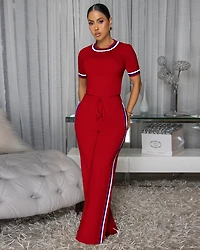 Jameson Red Stripes ULTRA-LUXE Knit Pants Set (9/2025)