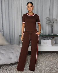 Jameson Brown Stripes ULTRA-LUXE Knit Pants Set (9/2025)