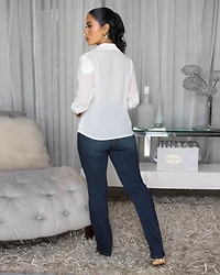 Cherelle Dark Denim High-Waist Skinny Jeans