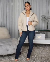Zelina Cream Puffy Jacket