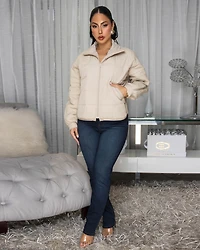 Zelina Cream Puffy Jacket