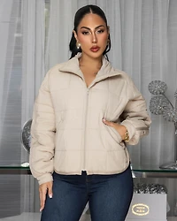 Zelina Cream Puffy Jacket