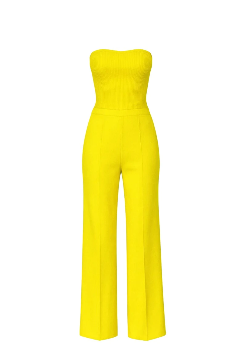 Riviera Yellow Knit Tank Top & Pants Set