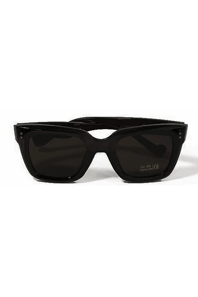 Jonny Black Square Lens Sunglasses