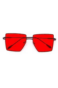 *Jaxyn Red Square Lens Iconic Sunglasses