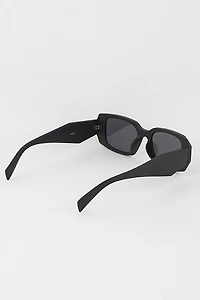 Kimberly Black Sharp Geometric Sunglasses