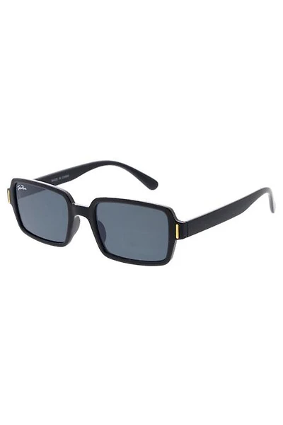*Cassie Black Rectangular Sunglasses