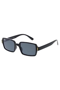 *Cassie Black Rectangular Sunglasses
