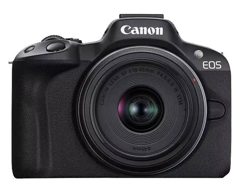 Canon EOS R50 Mirrorless Camera with RF-S 18-45mm f4.5-6.3 IS STM Lens - Black