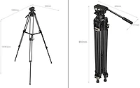 Smallrig AD-01 Heavy-Duty Tripod with Fluid Head