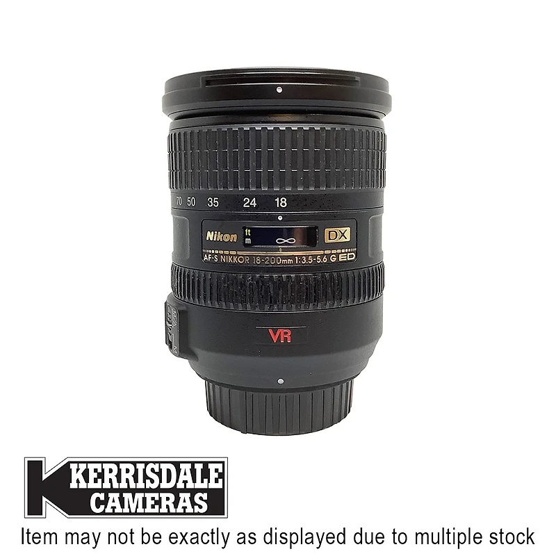 Nikon-Used 18-200mm F3.5-5.6 AFS VR Lens – Good Condition - Nikon DX Mount – Used # 587.25A18200