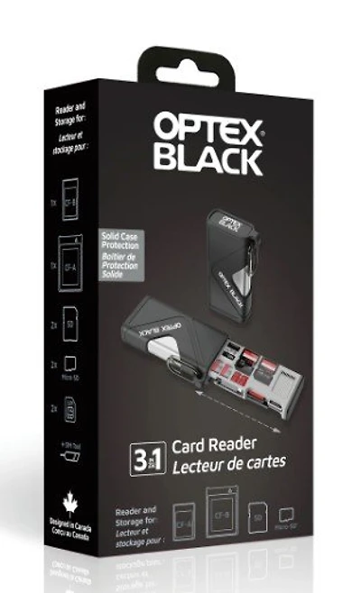Optex 3-in-1 Card Reader - Black
