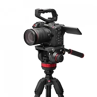 Manfrotto 502 Fluid Video Head Flat Base and 055 Video Carbon Fibre Tripod