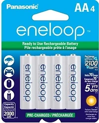 Panasonic Eneloop Rechargeable AA Batteries 2100mAh #BK3MCCA4BF