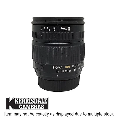 Sigma-Used 18-125mm F3.5-5.6 DC - Nikon DX Mount – Used # 587.19610600X