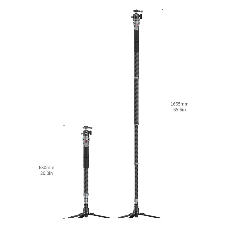 Smallrig Carbon Fiber Monopod Tripod with Ball Head #5564