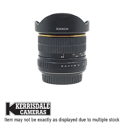 Rokinon-Used 8mm F3.5 Fisheye (MF) - Canon EF Mount - Used # 587.20722402X