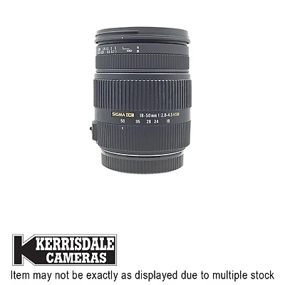 Sigma-Used 18-50mm F2.8-4.5 DC HSM – Good Condition - Canon EFS Mount – Used # 587.22018400X