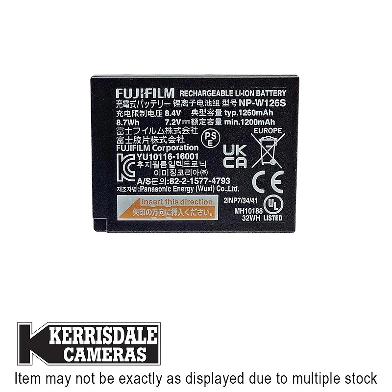 Fujifilm-Used NP-W126 Battery (for XPRO1/XE1) – Used # 587.514NPW126
