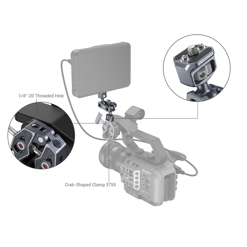 Smallrig Magic Arm with Dual Ball Heads (1/4”-20 Screws) #3873