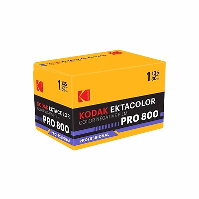 Kodak EKTACOLOR PRO 800 Color Negative Film - 35mm Roll - 36 Exposures