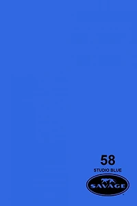 Savage-Universal Widetone Seamless Background Paper 107" x 12 yards - 58 Studio Blue