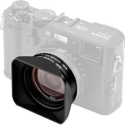 Nisi X100 Series NC UV Filter with 49mm Filter Adaptor, Metal Lens Hood and Lens Cap for Fujifilm X100/X100S/X100F/X100T/X100V/X100VI (Black)