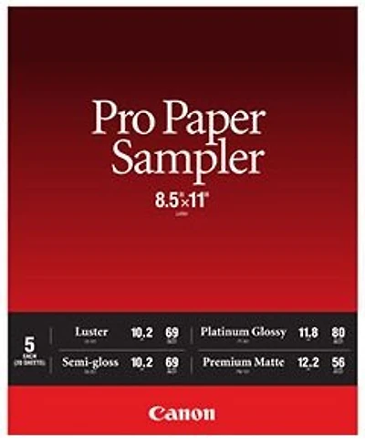 Canon Pro Paper Sampler Pack 8.5"x11"
