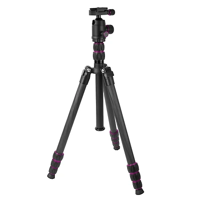 Optex Black OBCFT4 4-Section Carbon-Fiber Travel Tripod