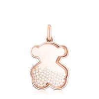 Rose silver vermeil Areia Pendant with pearls