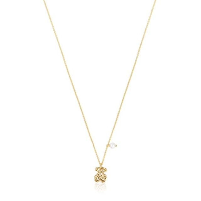 Gold Oceaan Necklace with pearl