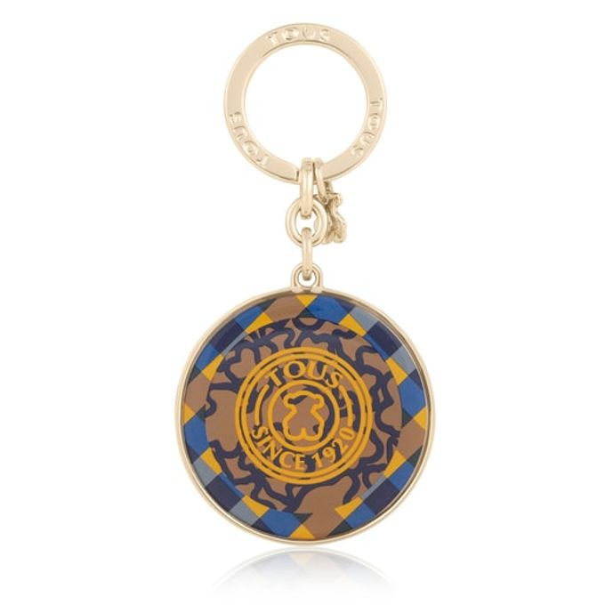 Yellow and blue Kaos Stamp Key ring