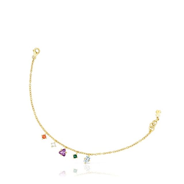 Silver Vermeil TOUS Good Vibes Bracelet with Gemstones