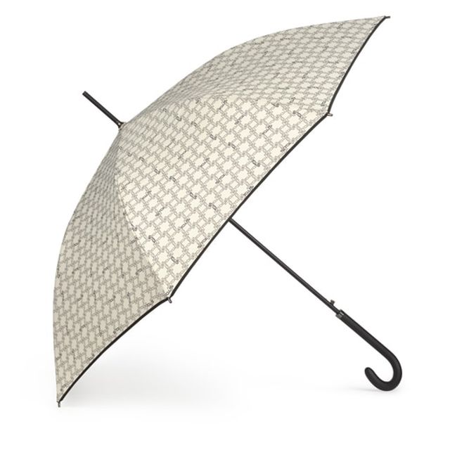 Large beige Logogram umbrella