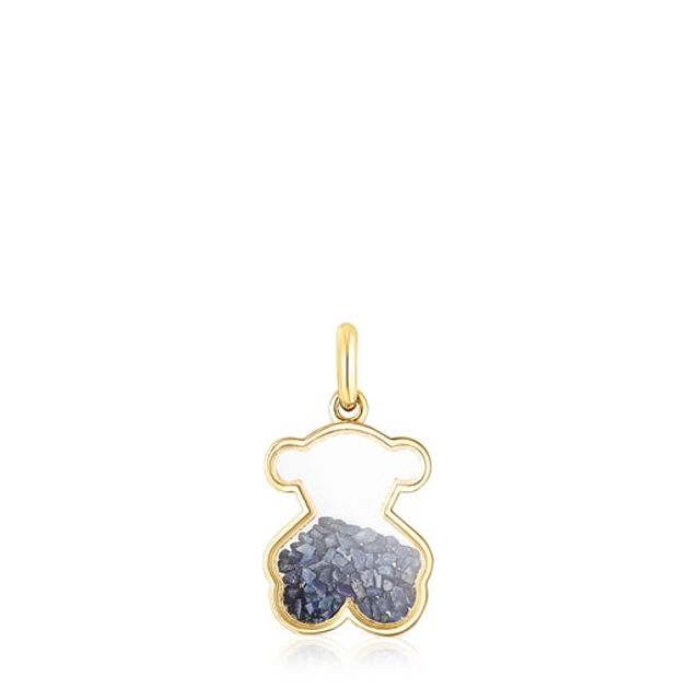 TOUS Gold Areia Pendant with blue sapphire | Westland Mall