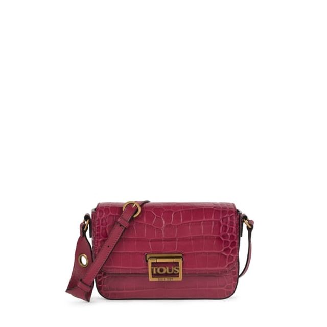 Tous Legacy Wild burgundy leather crossbody bag