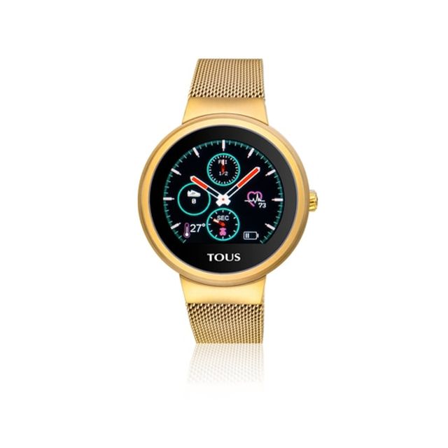 Gold-colored IP Steel Rond Touch activity Watch