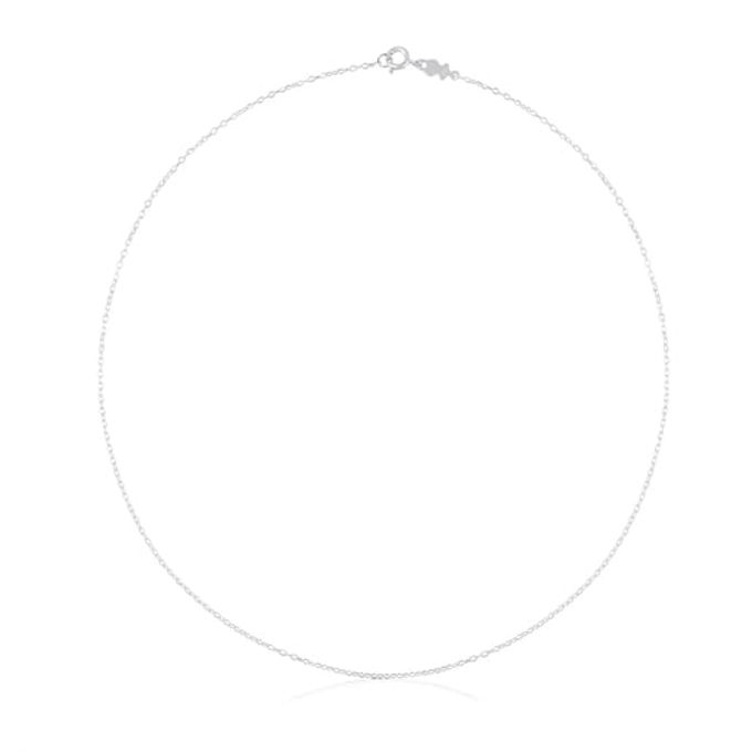 Silver Choker with oval rings measuring 45 cm TOUS Chain
