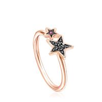 TOUS Rose Silver Vermeil Teddy Bear Stars Ring with Spinel and Ruby | Plaza  Del Caribe