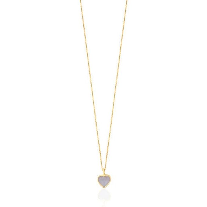 Gold and Mother-of-pearl XXS heart Necklace