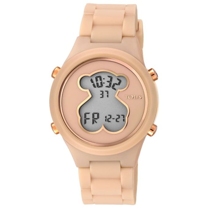 Polycarbonate D-Bear Watch with nude colored silicone strap