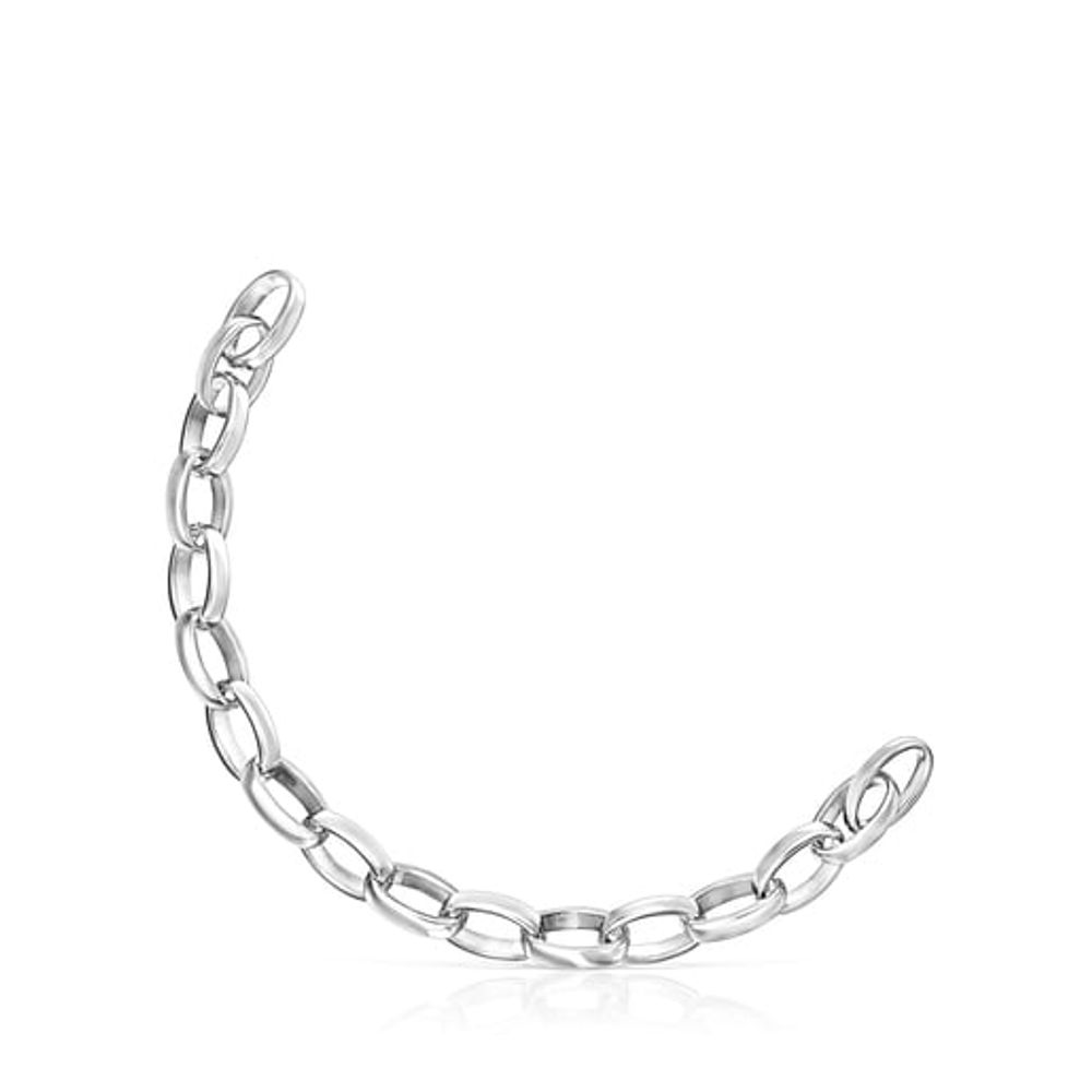 Oval Silver Hold Bracelet