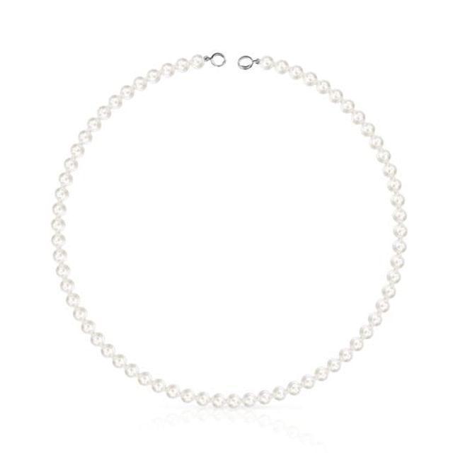 TOUS Silver TOUS Hold Necklace with Pearls 42cm. | Westland Mall