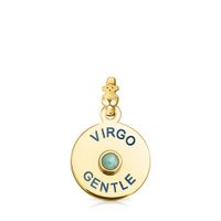 Vermeil Silver TOUS Horoscopes Virgo Pendant with Amazonite