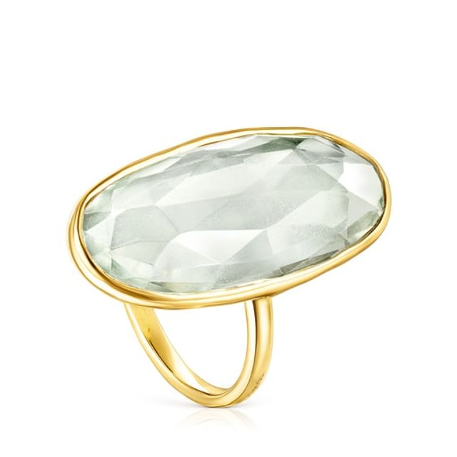 TOUS Gold Luz Ring with Prasiolite | Westland Mall