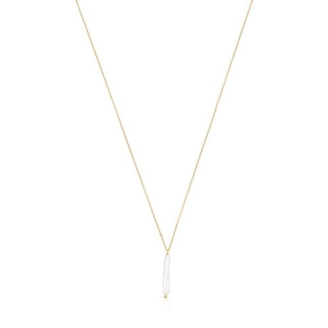 Gold Luz Necklace with Pearl