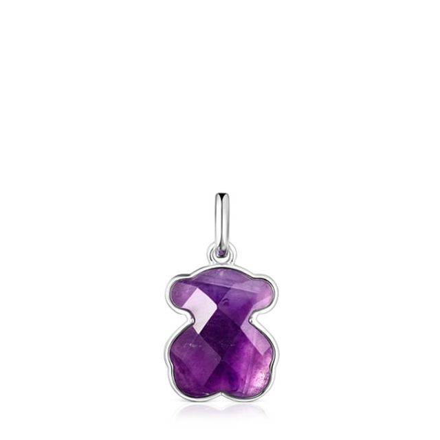 Silver and Amethyst Icon Color Pendant