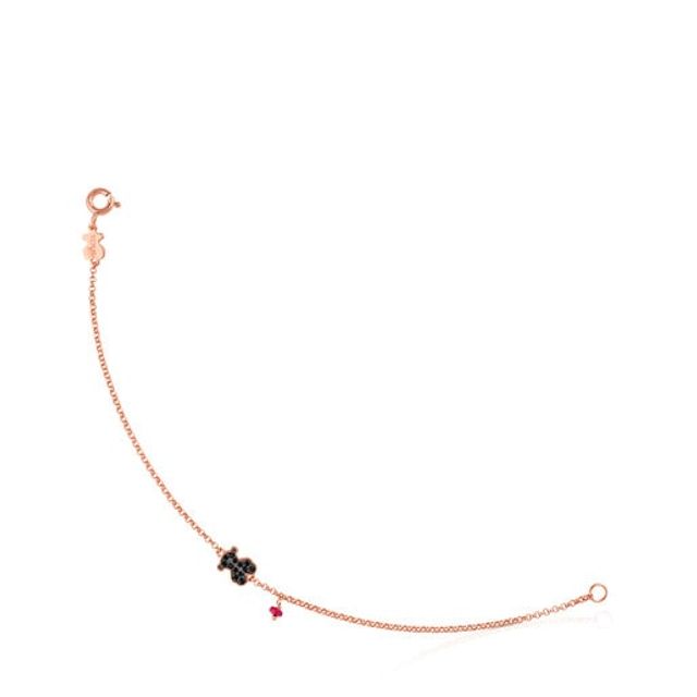 TOUS Rose Vermeil Silver TOUS Motif Bracelet with spinel and ruby Bear motif  | Westland Mall