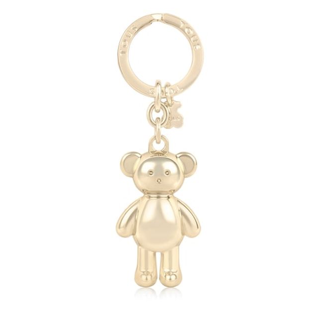 Gold colored Teddy Bear bear Key ring